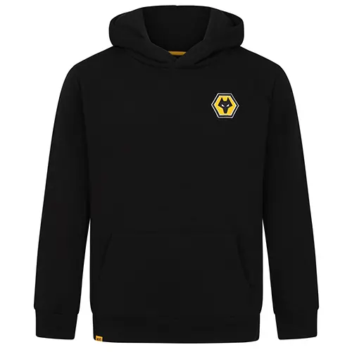 Wolverhampton Wanderers Kits Shop | Essentials Hoodie – Black – Junior Wolves Jerseys and Gear